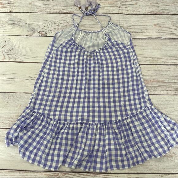 Maaji Seersucker Magnolia Short Dress Purple White Size M - Picture 7 of 9